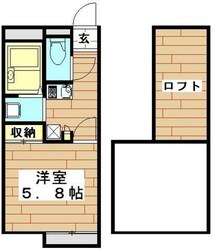 レオパレス成塚　１１６７９の物件間取画像